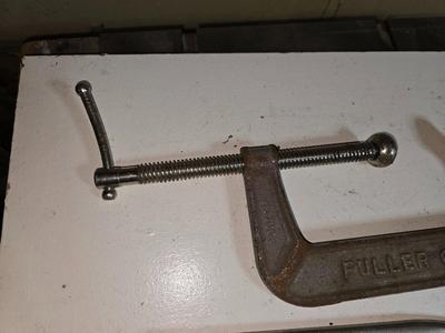 Two Metal Clamps – C-Clamp & Vise-Grip Locking Clamp