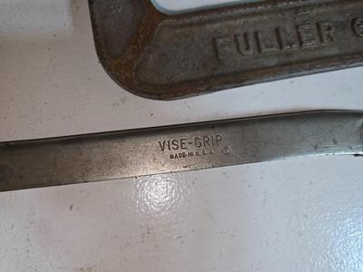 Two Metal Clamps – C-Clamp & Vise-Grip Locking Clamp