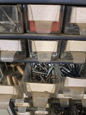 Metal Hardware Drawer Organizer with Contents