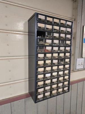 Metal Hardware Drawer Organizer with Contents