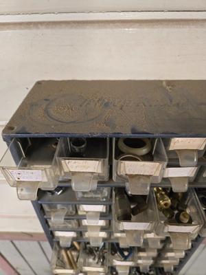 Metal Hardware Drawer Organizer with Contents