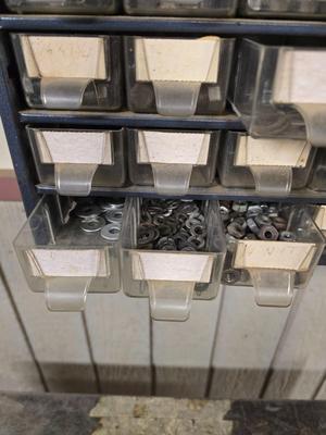 Metal Hardware Drawer Organizer with Contents