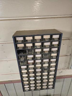 Metal Hardware Drawer Organizer with Contents