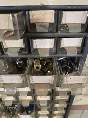Metal Hardware Drawer Organizer with Contents