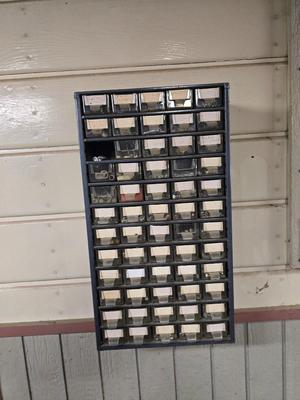 Metal Hardware Drawer Organizer with Contents