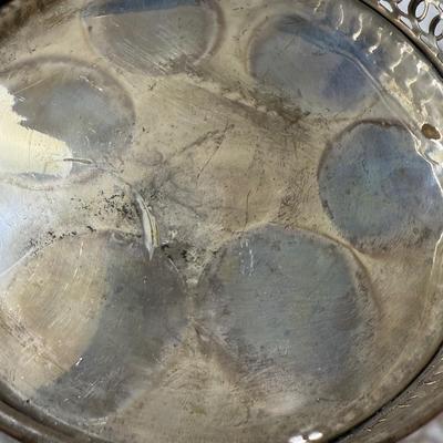 Spiral-Stemmed Rainbow Glasses with Silver Tray (K-HS)