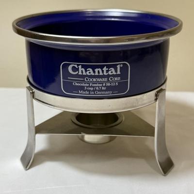 Chantal Cobalt Blue Fondue Set plus Cheese Knives & More (K-HS)