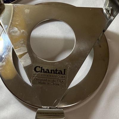 Chantal Cobalt Blue Fondue Set plus Cheese Knives & More (K-HS)