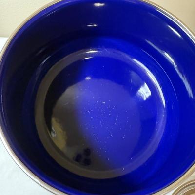 Chantal Cobalt Blue Fondue Set plus Cheese Knives & More (K-HS)