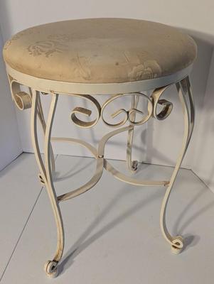 Wrought Iron Round Vanity Stool