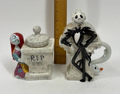 Sale Photo Thumbnail #292: Images of Sally, Jack, and Zero. A few spots where the color is chipped, but item is not damaged.  See photos for details. Approx. 6" tall.