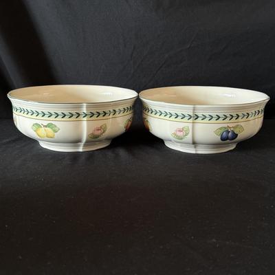 Large Villeroy & Boch ‘Botanica’ Dish Set plus Two ‘French Garden’ Bowls (LR-HS)
