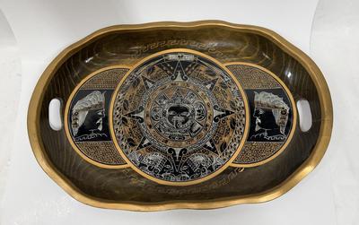 Sale Photo Thumbnail #336: This lightweight oval tray is in good used condition.