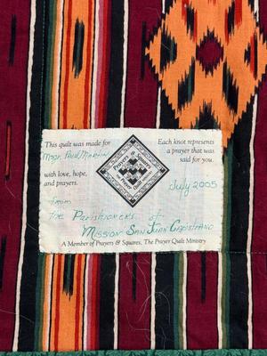 Sale Photo Thumbnail #540: Made in memory of Msgr by the Parishioners of Mission San Juan Capistrano, CA