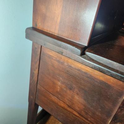 Writing Foldout Desk w Bookshelf 26" x 16"x65" 23" D with Desk area open