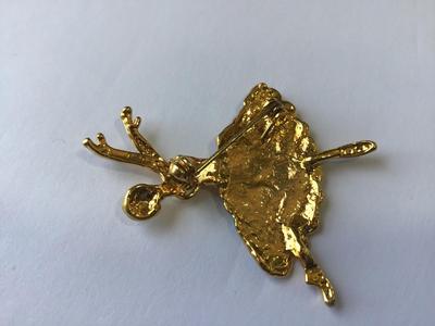 Enamel Heart Ballerina Brooch