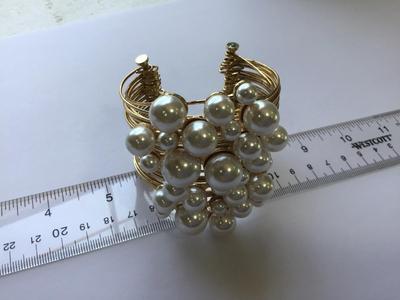 Faux Pearl Statement Cuff