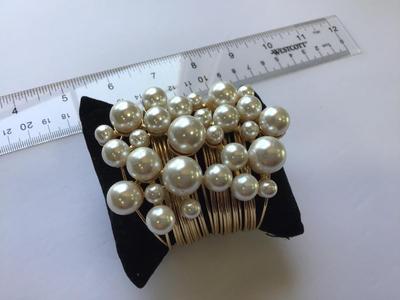 Faux Pearl Statement Cuff