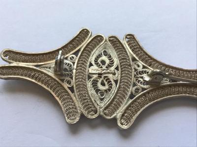 Vintage Filagree Silver Mexico Brooch