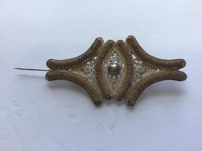 Vintage Filagree Silver Mexico Brooch
