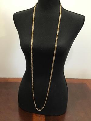 Celebrity Vintage Gold Double Strand Necklace