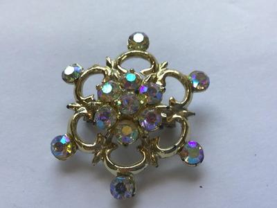 Aurora Borealis Vintage Brooch