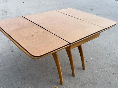 Haywood Wakefield Drop leaf table with leaves, there is damage