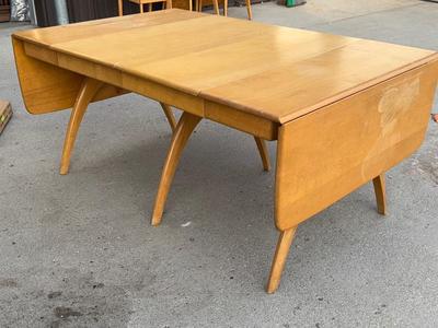 Haywood Wakefield Drop leaf table with leaves, there is damage
