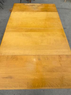 Haywood Wakefield Drop leaf table with leaves, there is damage