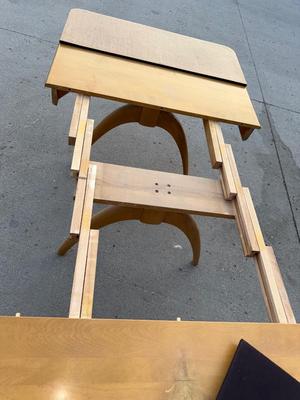 Haywood Wakefield Drop leaf table with leaves, there is damage