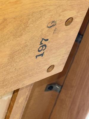 Haywood Wakefield Drop leaf table with leaves, there is damage