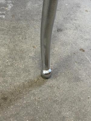 Vintage metal table with a drawer and pull out leaves