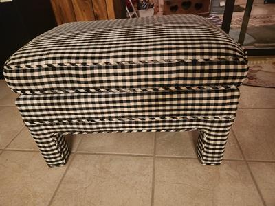 Plaid Ottoman
