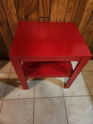 Red End Table
