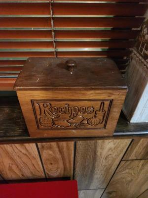 Wooden Recipe Box