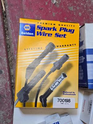 Lot of Vintage Auto Parts – Spark Plug Wires, Fuel Pump, Caliper Kit, Distributor Caps & More Many marked for 260 Z