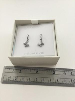 Gold cake Sterling silver butterfly earrings