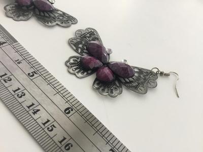 Beautiful unmarked butterfly earrings