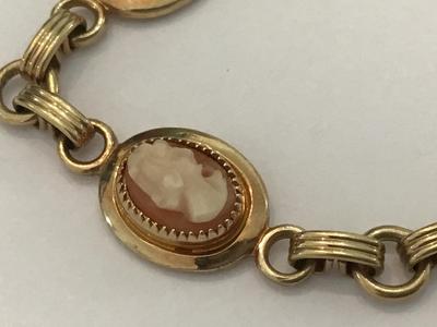 12 K Gold Filled Cameo Bracelet