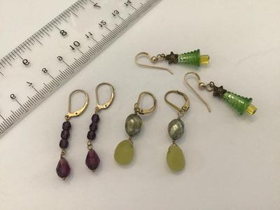 12 K Gold Filled Vintage Earrings Set of 3