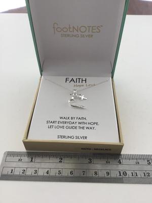 Sterling silver walk by faith silver necklace