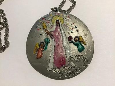 Ted DeGrazia Signed Hand crafted Pewter Pendant