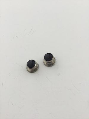 Black unmarked silver tone fashion earrings