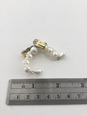 Japan marked vintage white clip on earrings