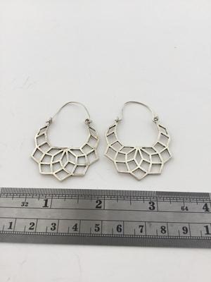 Silver tone fashion earrings