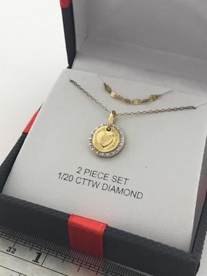 2 piece set 1/20 CTTW diamond