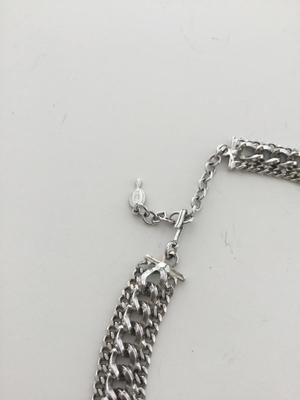 Sarah Cov silver tone collar necklace