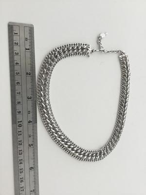 Sarah Cov silver tone collar necklace