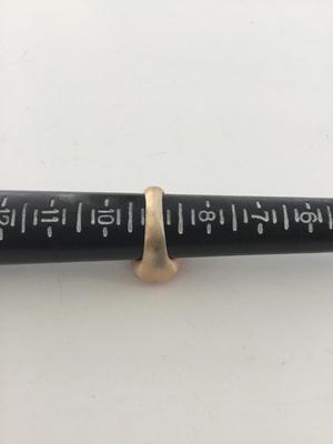 Gold tone orange center unmarked ring