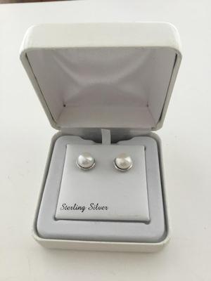 Sterling silver stud earrings